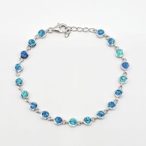 Blue Lab Opal Bracelet 7.5" with 1" Extension